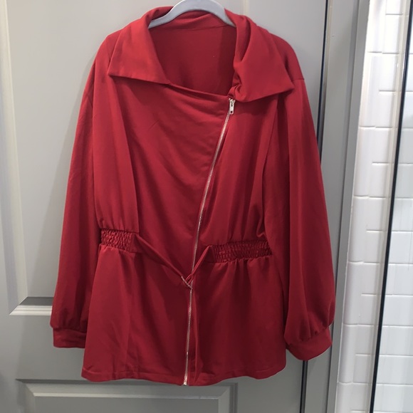 Burgundy plus size jacket - Picture 2 of 6